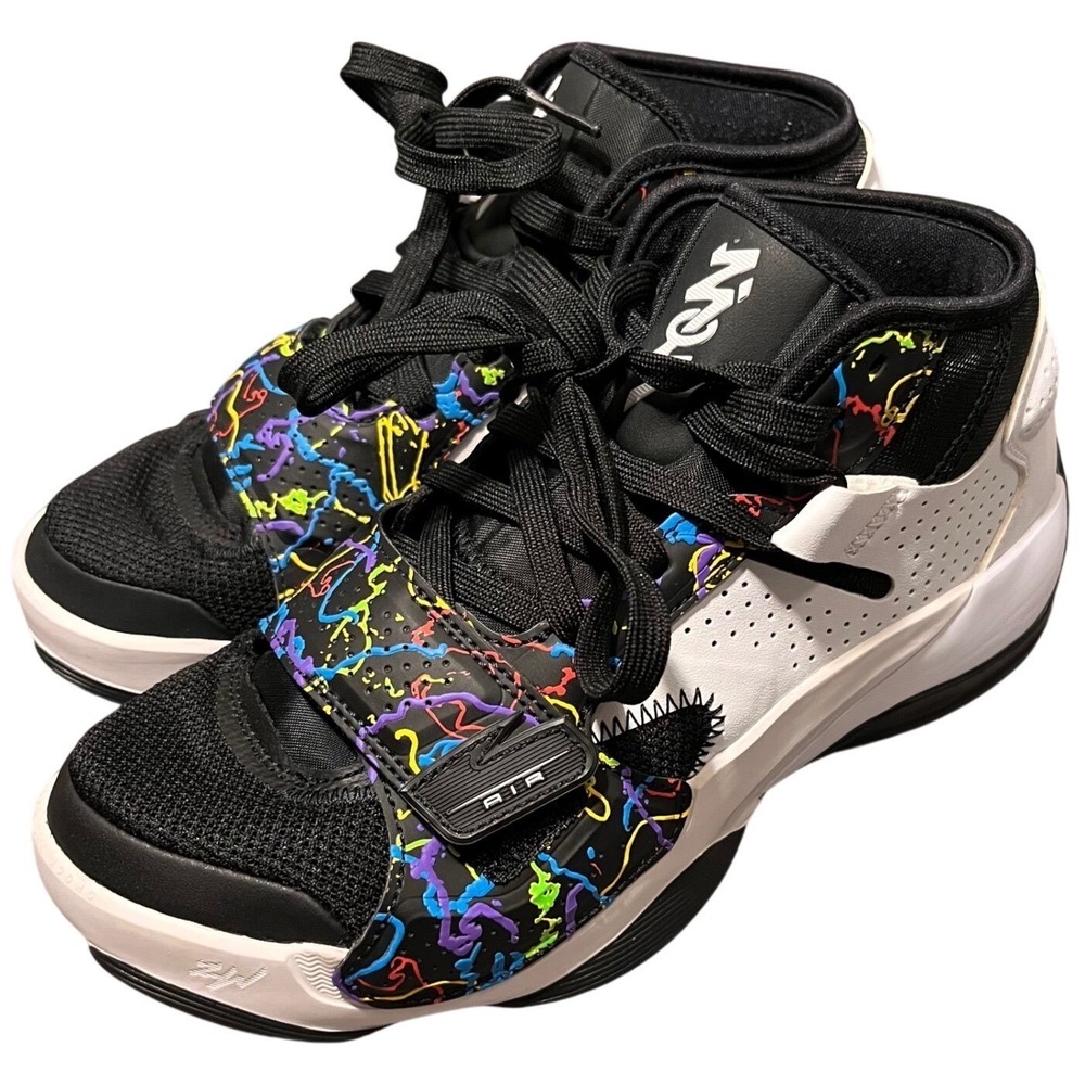 Nike Jordan Zion 1 Size 6.5Y Black White Multi Color Basketball‎ Shoes